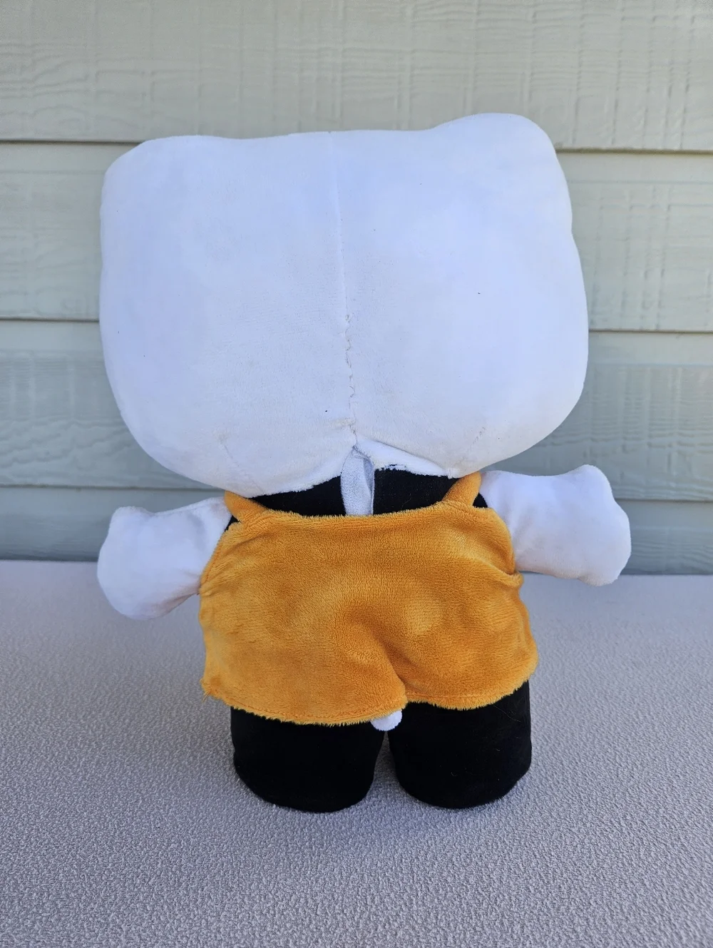 Gemmy Halloween Hello Kitty Cat Animated Side Stepper Orange Pumpkin Plush 12